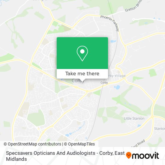 Specsavers Opticians And Audiologists - Corby map