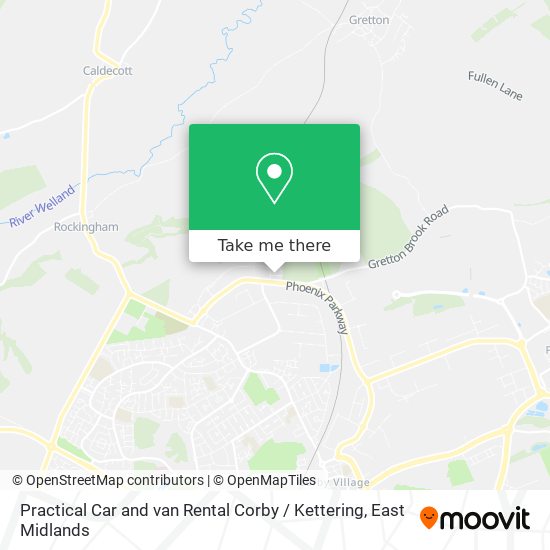 Practical Car and van Rental Corby / Kettering map