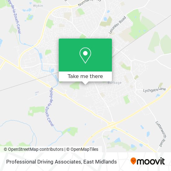 Professional Driving Associates map