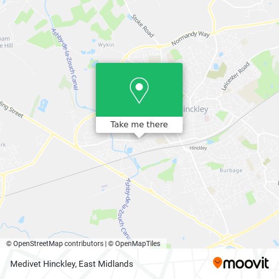 Medivet Hinckley map