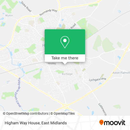 Higham Way House map