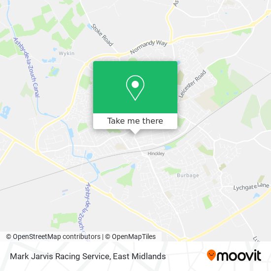 Mark Jarvis Racing Service map