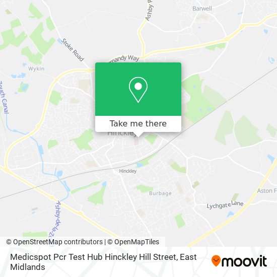 Medicspot Pcr Test Hub Hinckley Hill Street map