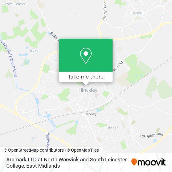 Aramark LTD at North Warwick and South Leicester College map