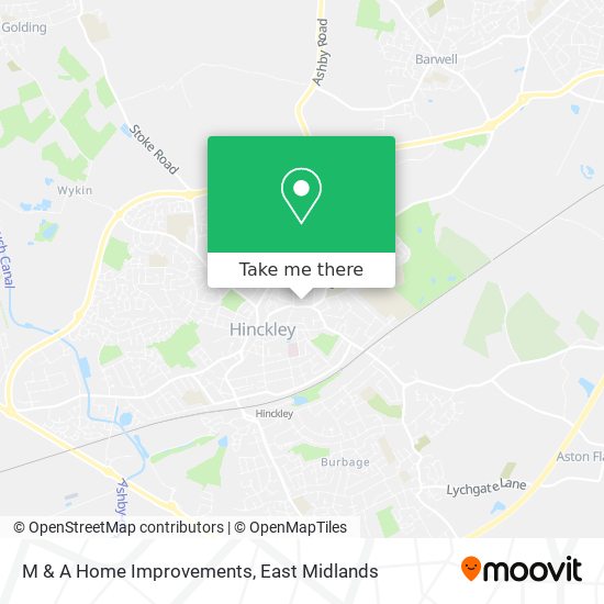 M & A Home Improvements map