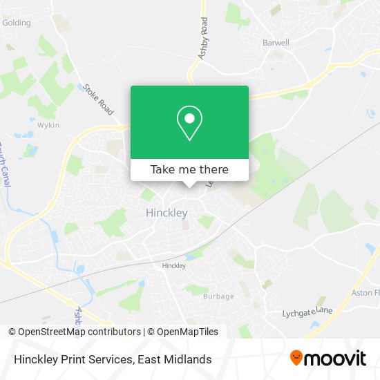 Hinckley Print Services map