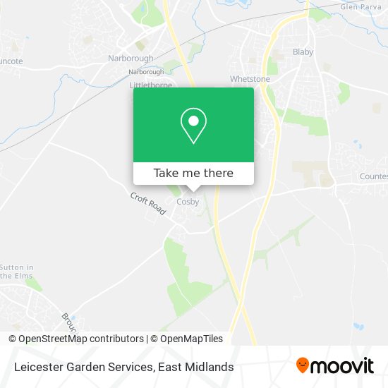 Leicester Garden Services map