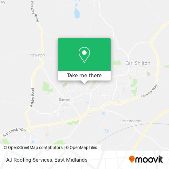 AJ Roofing Services map