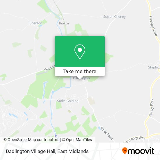 Dadlington Village Hall map