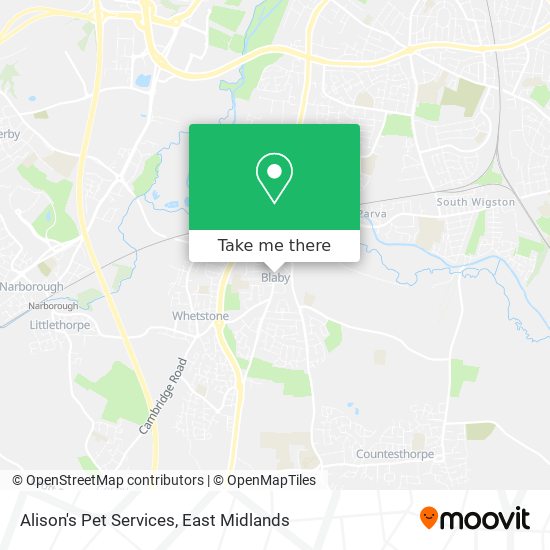 Alison's Pet Services map