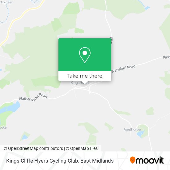 Kings Cliffe Flyers Cycling Club map