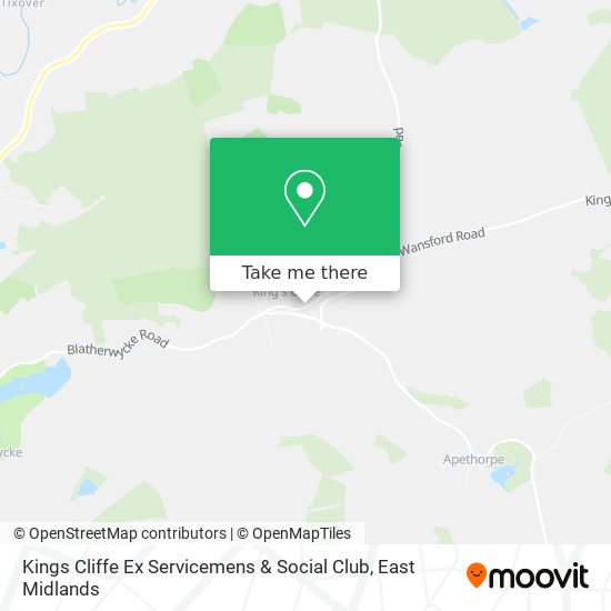 Kings Cliffe Ex Servicemens & Social Club map