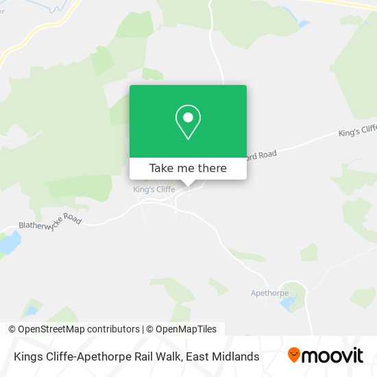 Kings Cliffe-Apethorpe Rail Walk map