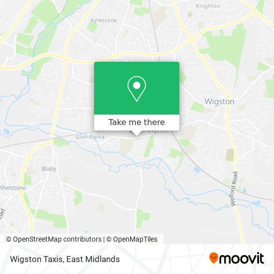 Wigston Taxis map