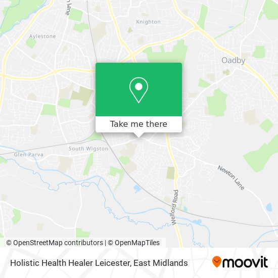 Holistic Health Healer Leicester map