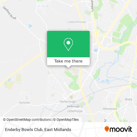 Enderby Bowls Club map