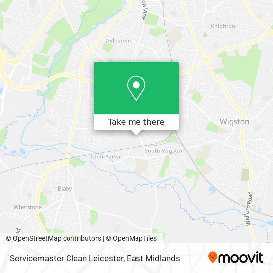 Servicemaster Clean Leicester map