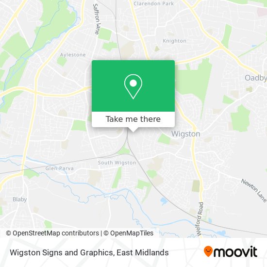 Wigston Signs and Graphics map