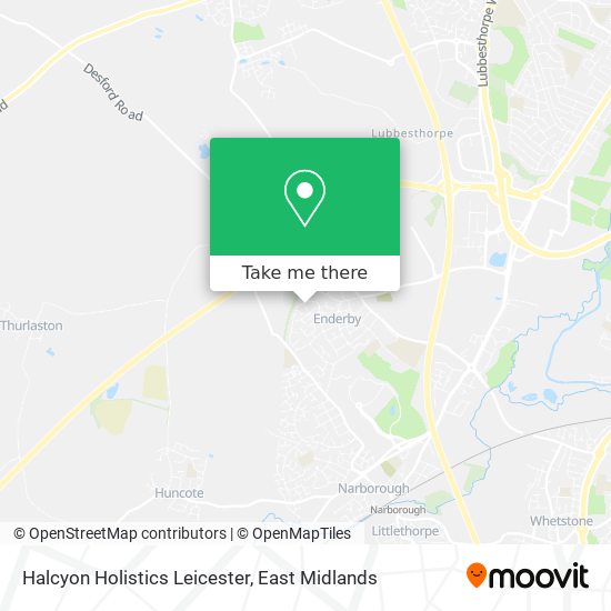 Halcyon Holistics Leicester map
