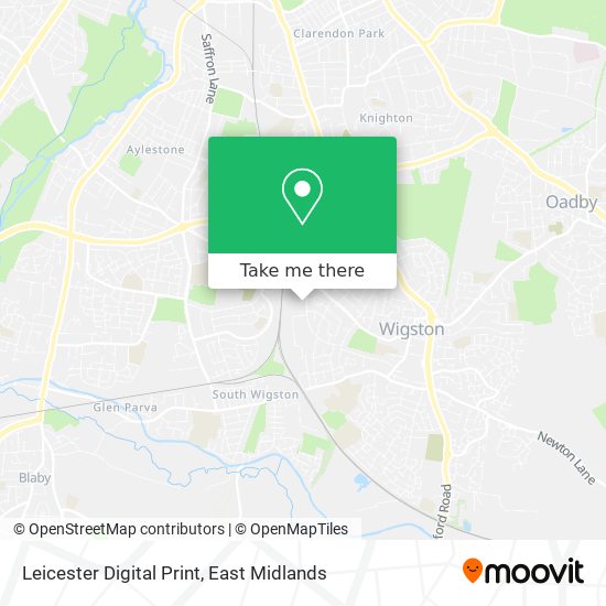 Leicester Digital Print map