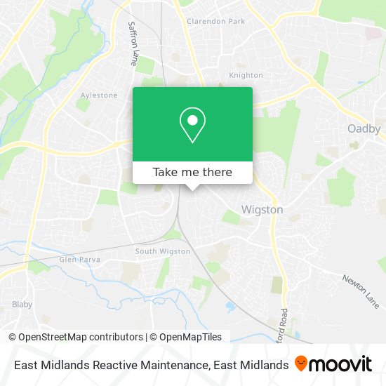 East Midlands Reactive Maintenance map