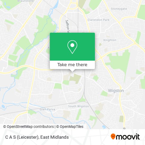 C A S (Leicester) map