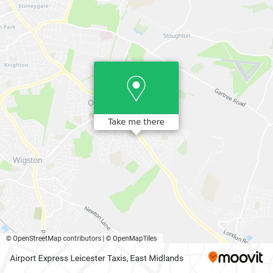 Airport Express Leicester Taxis map