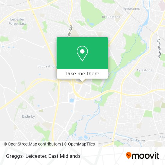 Greggs- Leicester map