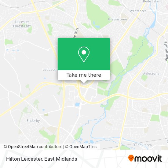 Hilton Leicester map