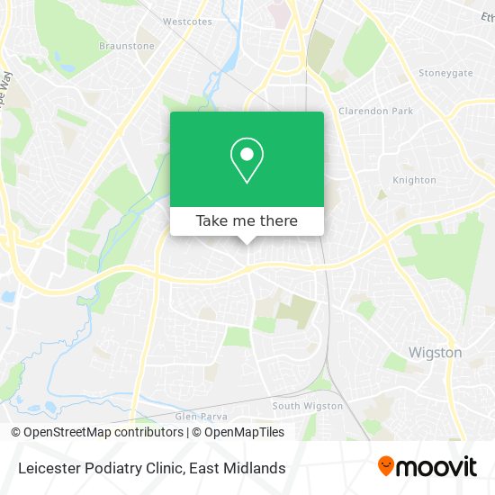 Leicester Podiatry Clinic map