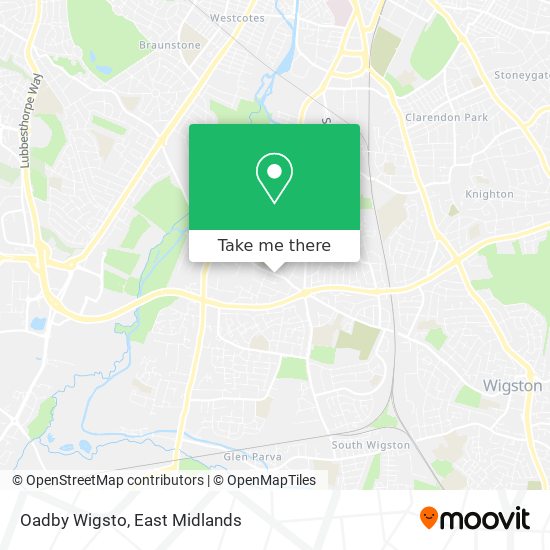 Oadby Wigsto map