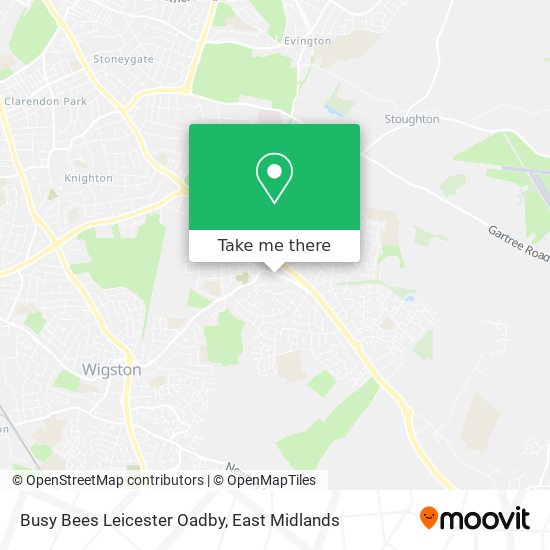 Busy Bees Leicester Oadby map