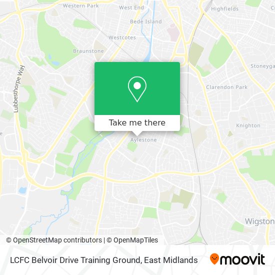 LCFC Belvoir Drive Training Ground map