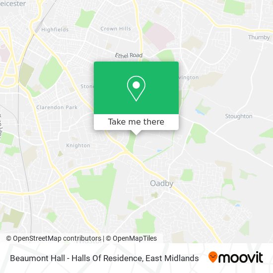 Beaumont Hall - Halls Of Residence map