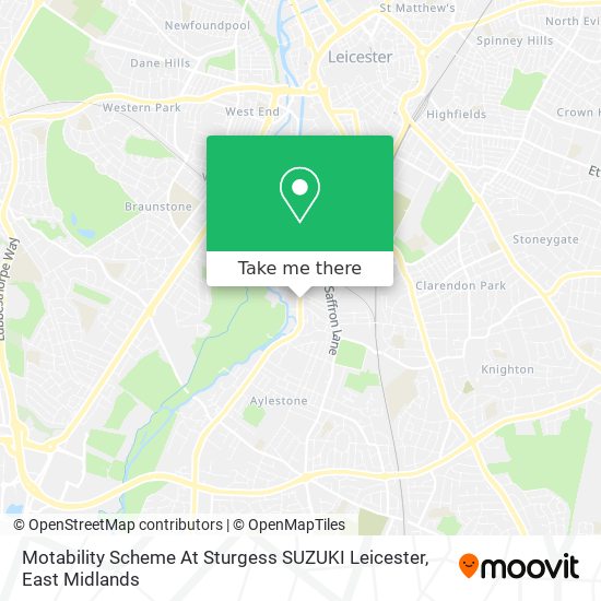 Motability Scheme At Sturgess SUZUKI Leicester map