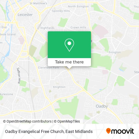 Oadby Evangelical Free Church map