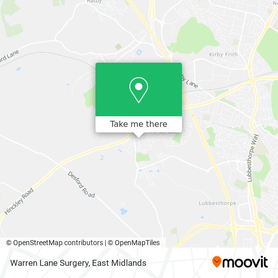 Warren Lane Surgery map