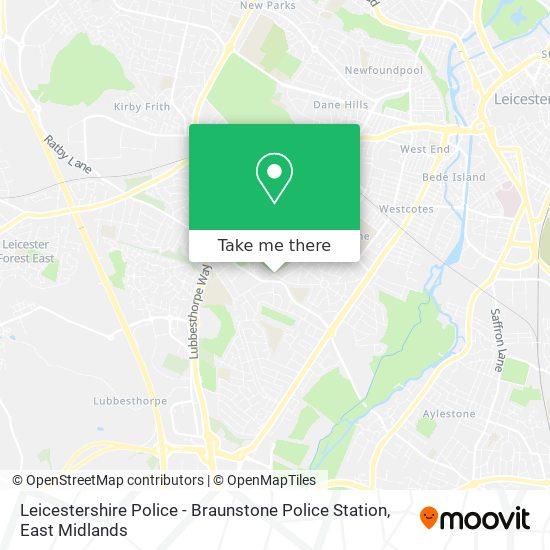 Leicestershire Police - Braunstone Police Station map