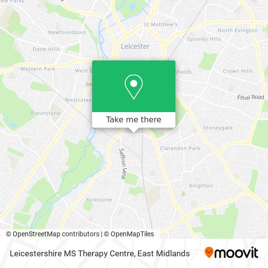 Leicestershire MS Therapy Centre map