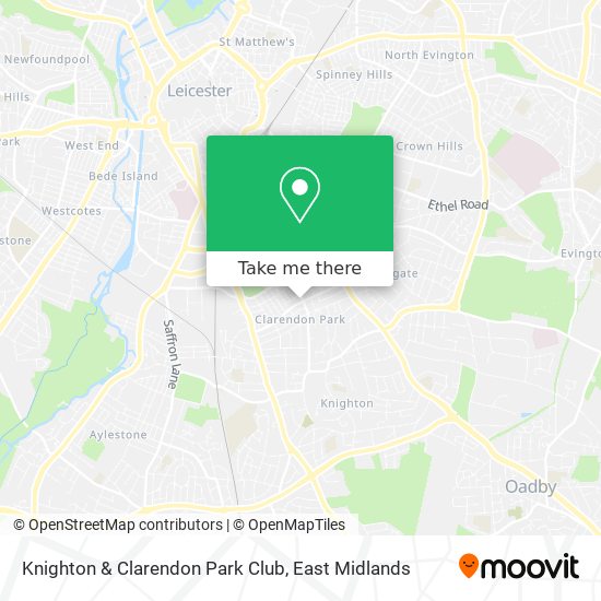 Knighton & Clarendon Park Club map