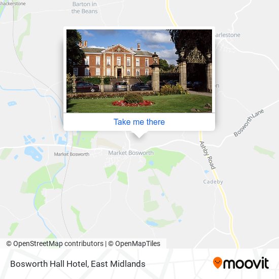 Bosworth Hall Hotel map