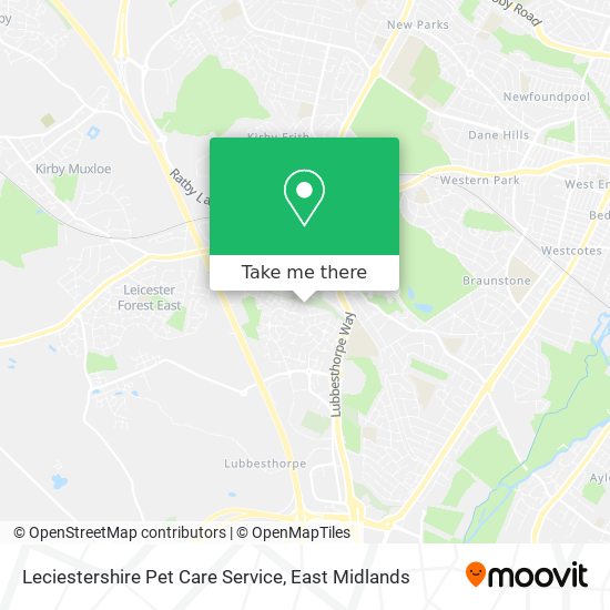 Leciestershire Pet Care Service map