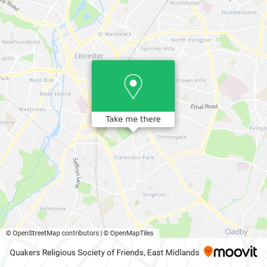 Quakers Religious Society of Friends map