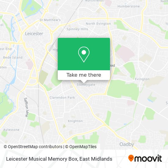 Leicester Musical Memory Box map