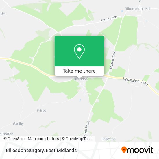 Billesdon Surgery map
