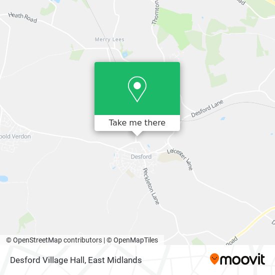 Desford Village Hall map