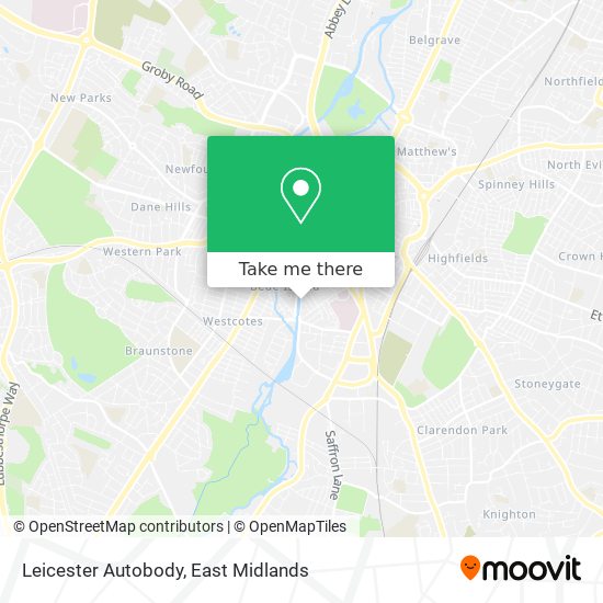Leicester Autobody map