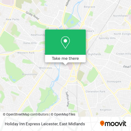 Holiday Inn Express Leicester map