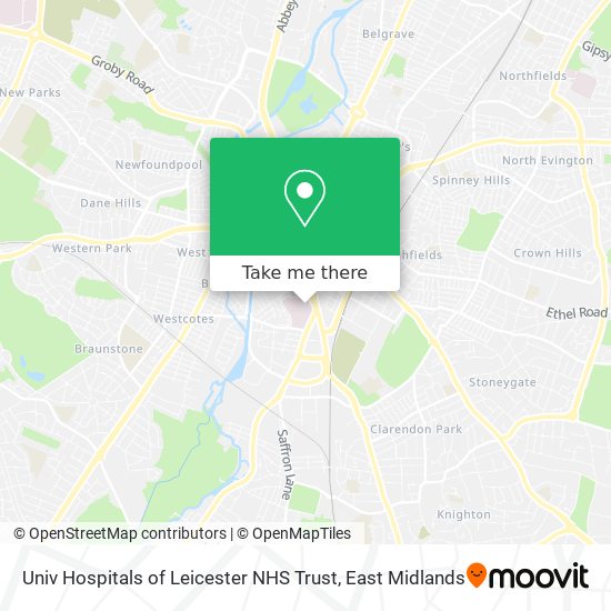 Univ Hospitals of Leicester NHS Trust map