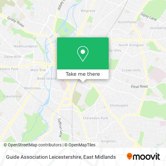 Guide Association Leicestershire map